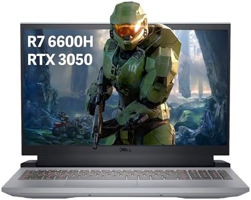 Dell G15 15.6″ FHD 120Hz Gaming Laptop, AMD Ryzen 5 6600H, 16GB DDR5 RAM, 1TB PCIe SSD, NVIDIA GeForce RTX 3050, Backlit Keyboard, HD Camera, Win 11 Pro, Gray