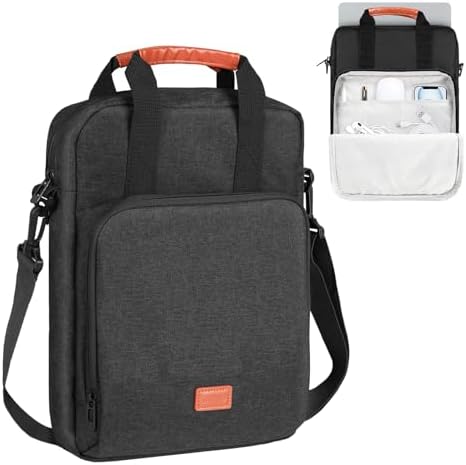 DTTO 13.3-14 Inch Laptop Sleeve Bag with Shoulder Strap, Fits 13.6″ MacBook Air M3 2024 / M2 2022/13.3″ M1 2020-2018, 13.3″ MacBook Pro M2 / M1 2022-2016, 13″ Surface Surface Pro 9/8, Black