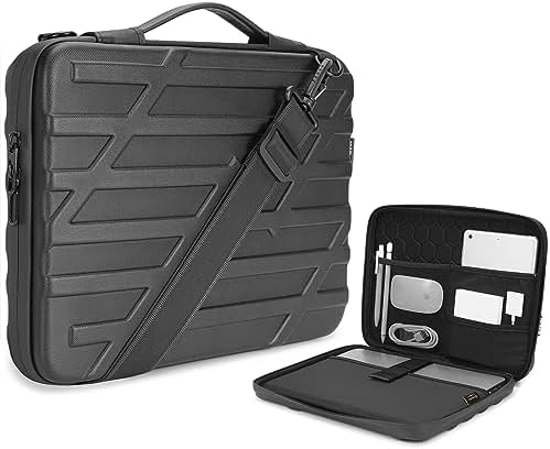 NIDOO 14 inch 13 inch Laptop Sleeve Case Bag for 14″ 13″ MacBook Pro M3 M2 / 13.6″ MacBook Air/ 13.5″ Surface Laptop 4 5/14″ ThinkPad X1 Yoga Carbon Computer Carrying Case Shockproof Hardshell Handle