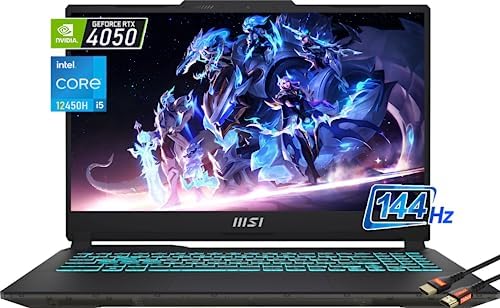 MSI Cyborg 15.6″ FHD 144Hz Gaming Laptop | Intel i5-12450H | NVIDIA GEFORCE RTX 4050 | 32GB 4800MHz DDR5 RAM 2TB PCIe SSD | Windows11 Home | w/HDMI