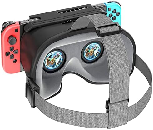 Adjustable VR Headset for Nintendo Switch & OLED – Upgraded HD Lenses, 3D Glasses Compatible with Original & OLED Switch Models, Switch VR Kit