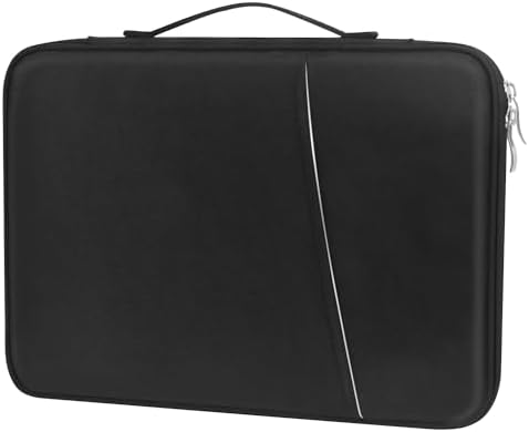 ProElife 13-Inch Laptop Sleeve Case with Handle for 2024-2022 MacBook Air 13.6 inch M3/M2 Chip Accessory Traveling Water-Resistant Bag Multifunctional Portable Carrying Sleeve Case (Black)