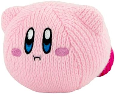 TOMY Nuiguru Knit Kirby Plush – Hovering Kirby Plushie – Knit Plushies – Collectible Stuffed Animals – Soft Cute Plushies and Kids Easter Basket Stuffers – 6 Inch