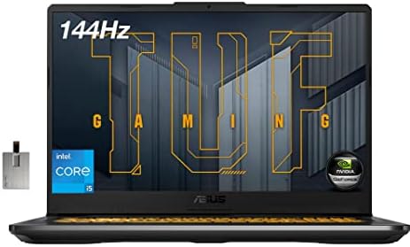 ASUS 2022 TUF Gaming 17.3″ FHD 144Hz Laptop, Intel Core i5-11260H (Beats i7-8750H), 64GB RAM, 2TB PCIe SSD, RGB Backlit Keyboard, GeForce RTX 3050 Graphics, Windows 10, Grey, 32GB USB Card