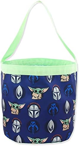 Disney Star Wars Mandalorian Yoda Collapsible Nylon Basket Bucket Tote Bag
