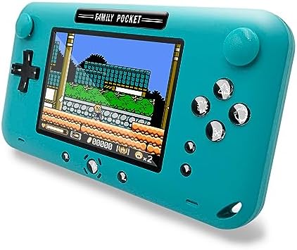 EASEGMER Handheld Games for Kids, Built-in 500 Retro FC Video Games 4 Inch Portable Video Games Player Support TV/AV Output & Two Player, Best Kids Electronic Gift Toys for Boys Ages 4-12 (Blue)