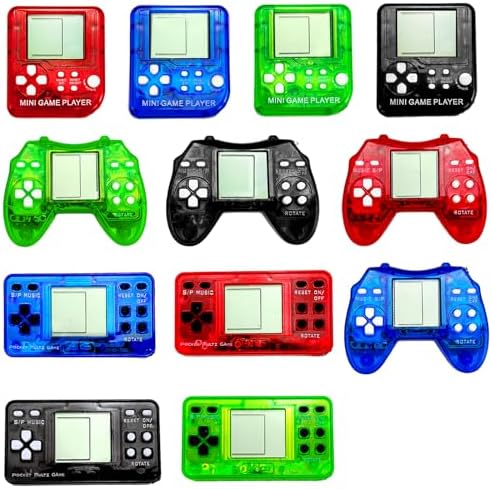 Video Game Party Favors, 12Pcs Video Game Keychain, Birthday Gaming Party Gifts, Mini Game Console for Kids Classroom Prizes, Goodies Bags Stuffer, Backpack