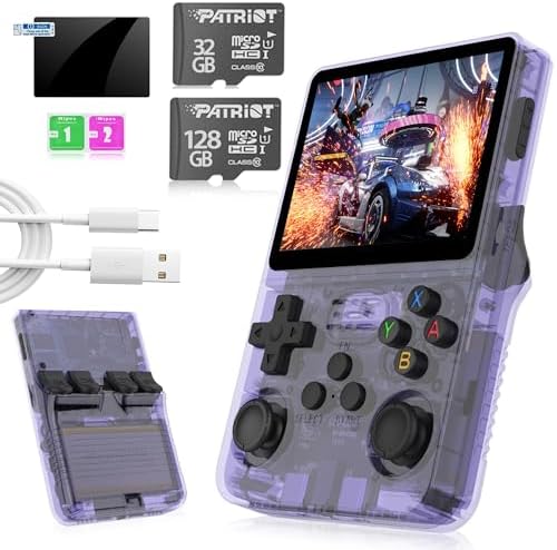 R36S Handheld Retro Gaming Console Linux System with 32+128G TF Card, 20000+ Classic GamesRetro Video Game Console, 3.5-inch IPS Screen Linux System Retro Game Console