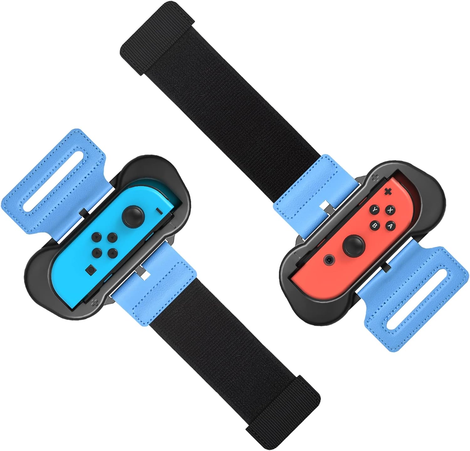 Wrist Bands Compatible with Switch Dance 2024 2023 2022/for Zumba Burn It Up for Nintendo Switch & Swith OLED Model for Joy-Cons,Adjustable Elastic Strap, Two Size for Adults & Children,2 Pack Black