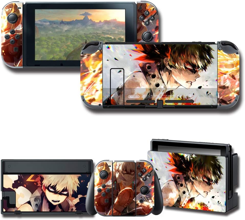 Full Set Decal for Nintendo Switch, Protector Wrap Skin Protective Faceplate Stickers Console Dock