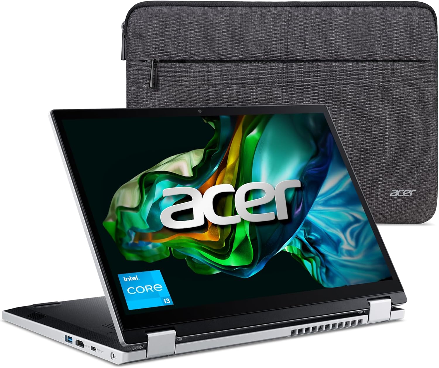 Acer Aspire 3 Spin 14 Convertible Laptop | 14″ 1920 x 1200 IPS Touch Display | Intel Core i3-N305 | Intel UHD Graphics | 8GB LPDDR5 | 128GB SSD | Wi-Fi 6 | Windows 11 Home in S mode | A3SP14-31PT-37NV