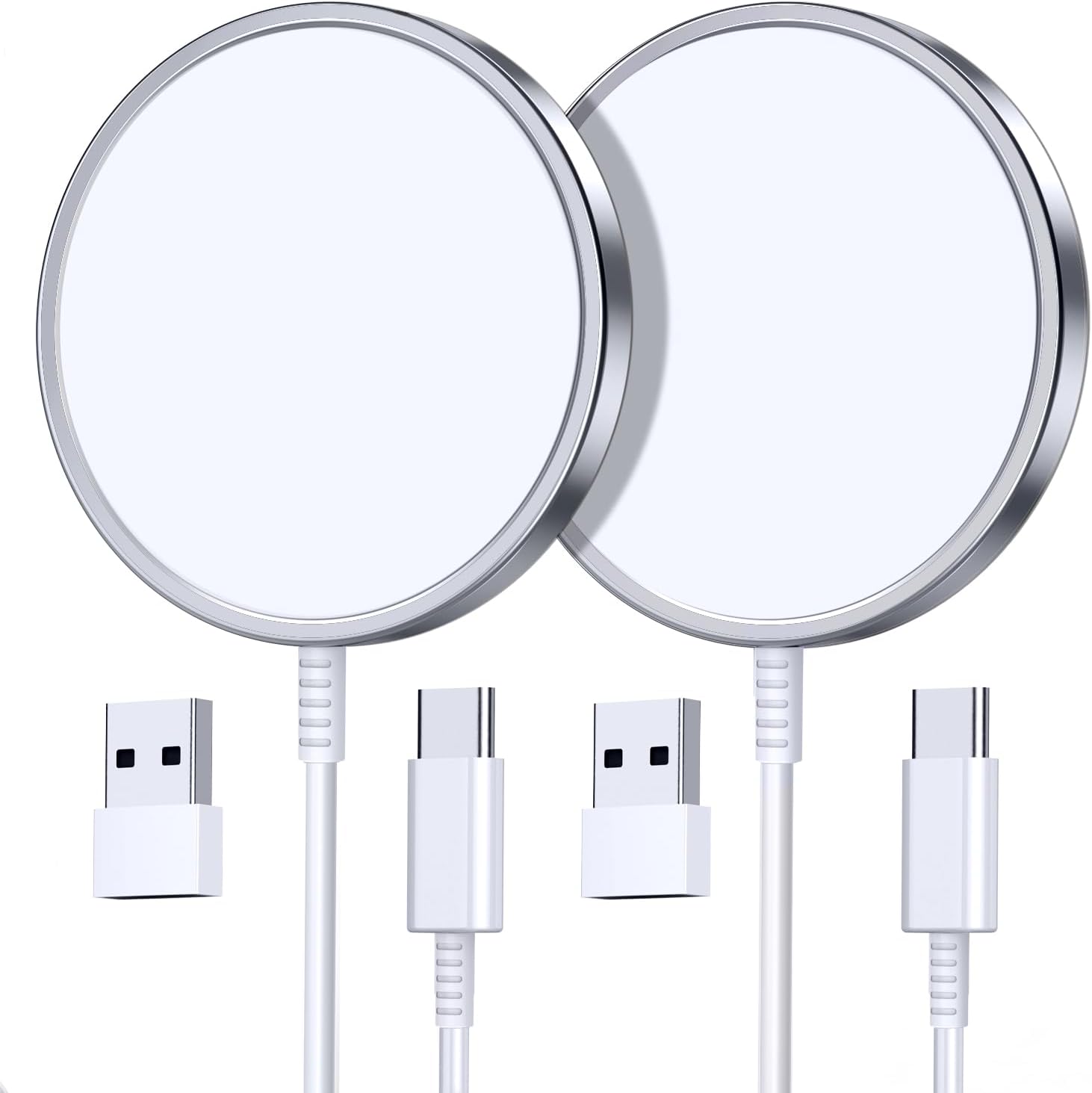 2 Pack Magnetic Wireless Charger for iPhone 15/15 Pro/15 Plus/15 Pro Max 15W Fast Magnetic Charger for iPhone 15/14/13/12 Series and AirPods 3/2/Pro 2/Pro