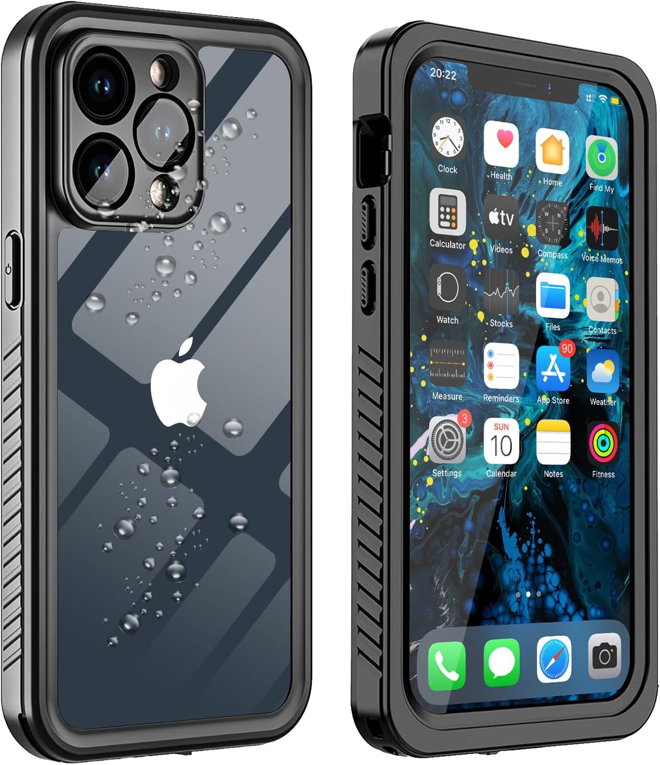 IUGOBI for iPhone 15 Pro Max Case Waterproof, Built-in Screen Protector Full Sealed Cover, Shockproof IP68 Waterproof Clear Case for iPhone 15 Pro Max 6.7 inch