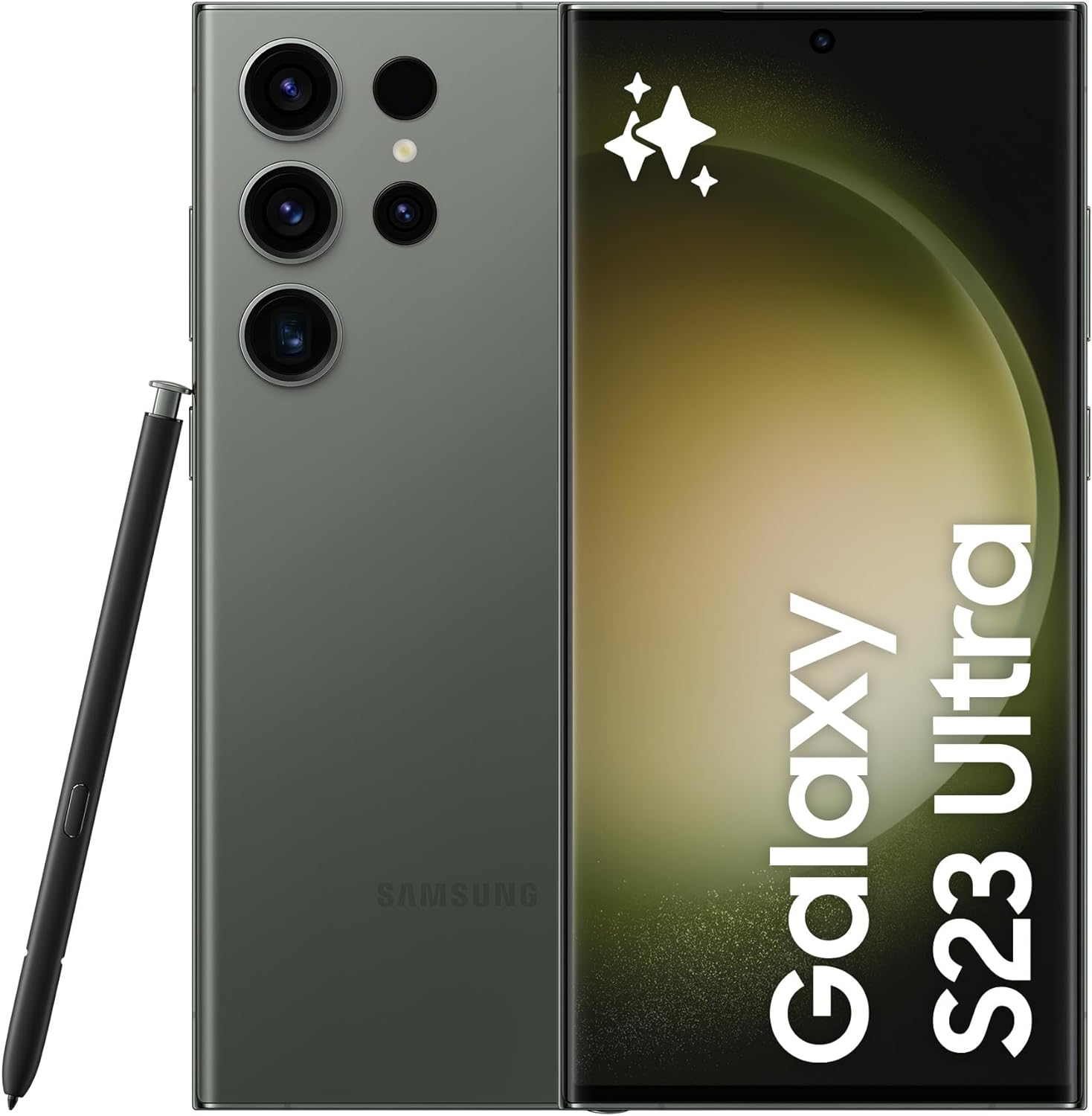 Samsung Galaxy S23 Ultra 5G SM-S918B/DS 256GB 12GB RAM, 200 MP Camera, Factory Unlocked, International Model (Green)